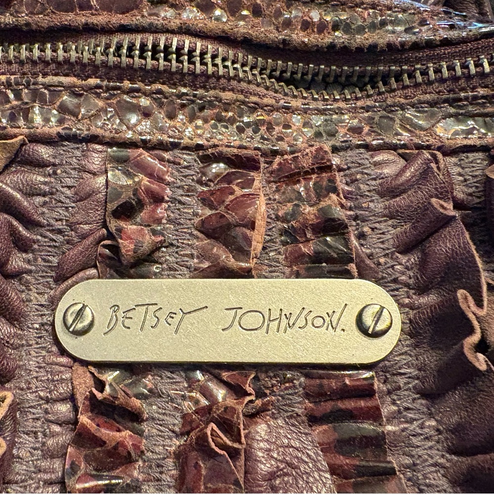 Betsey Johnson Purple Leather Handbag - Picture 4 of 9